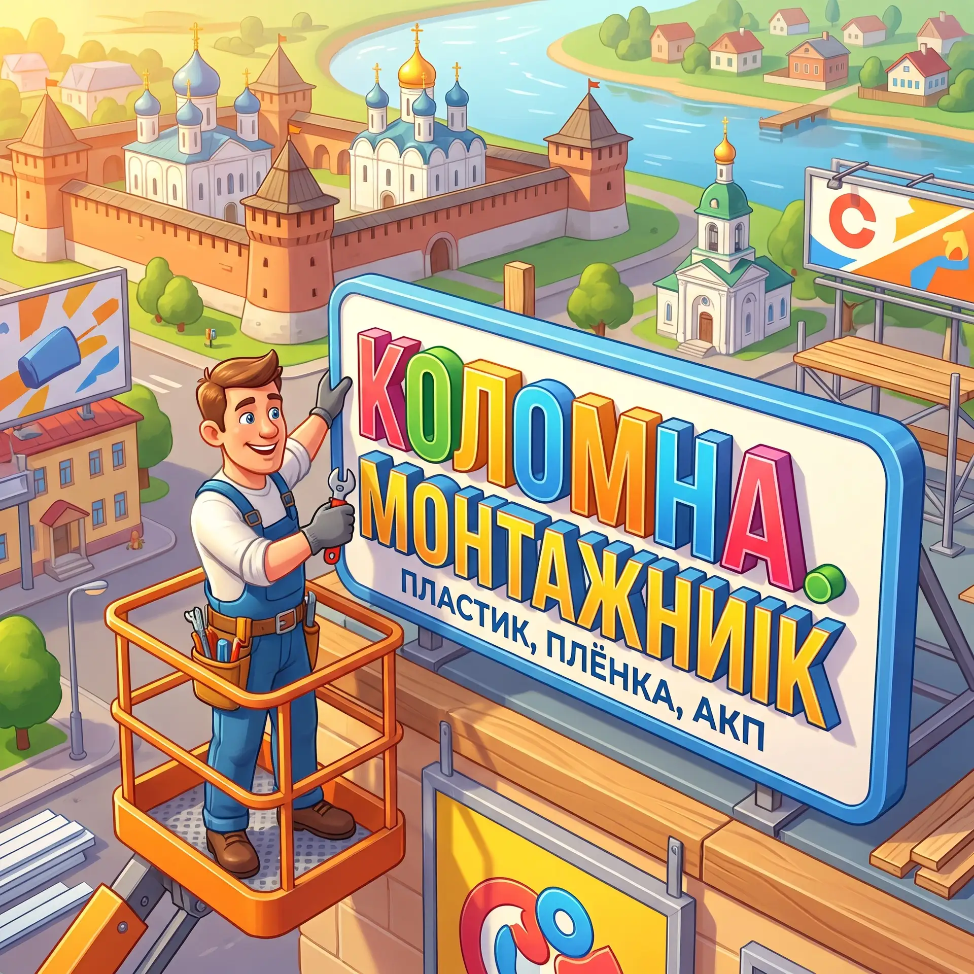 Коломна. Монтажник