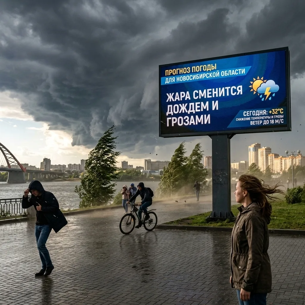 Дожди и грозы сменят жару в Новосибирской области