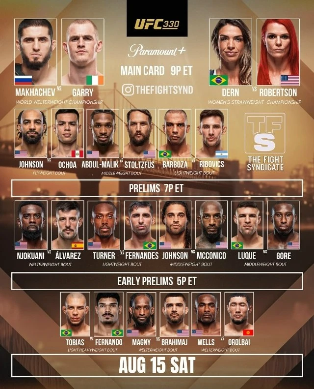Через полчаса начинается турнир UFC 330 😎
