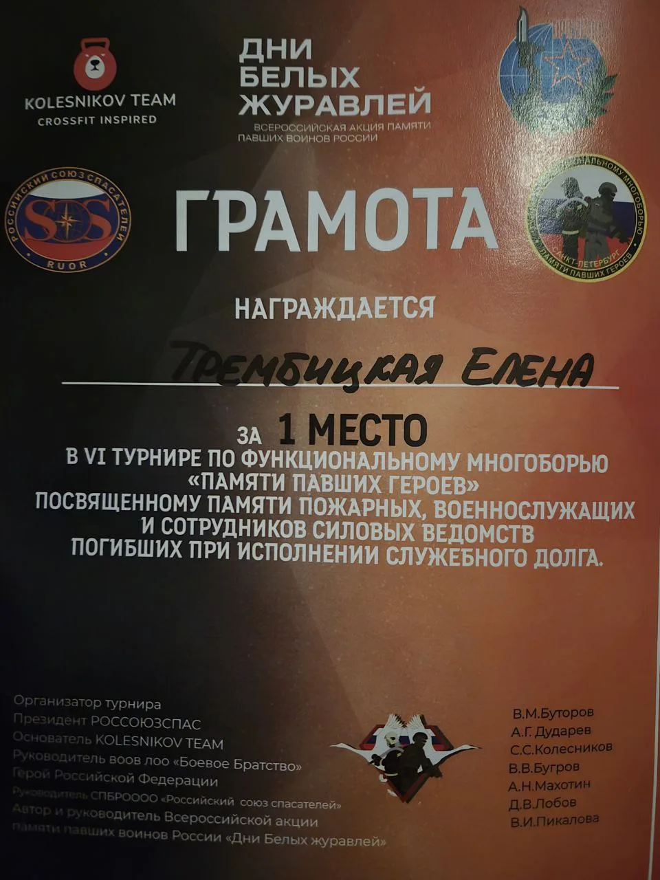 21 февраля в спортивном клубе  KT CROSSFIT состоялся VI турнир по функциональному многоборью "Памяти