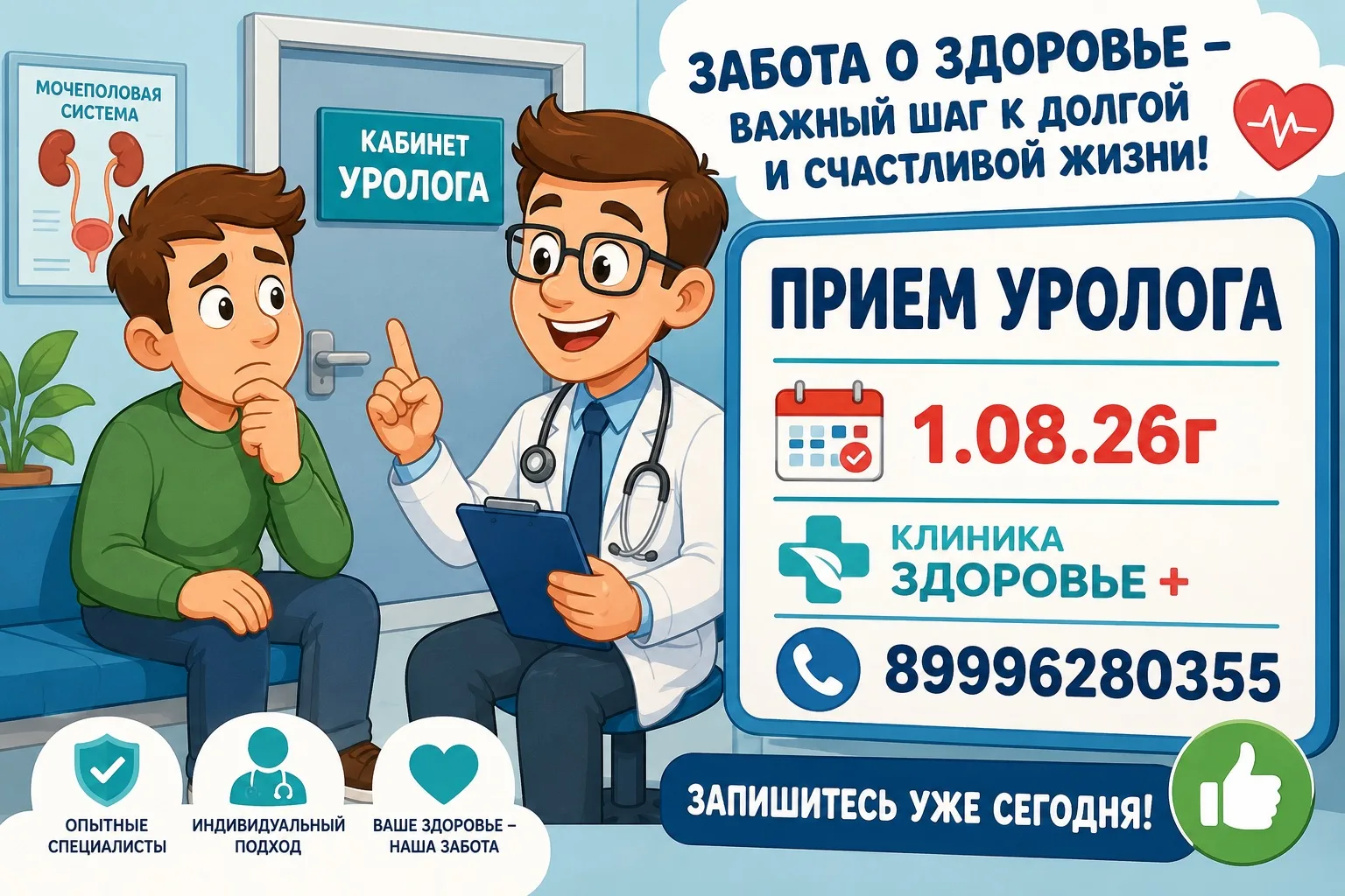 Запись по номеру телефона: +79996280355