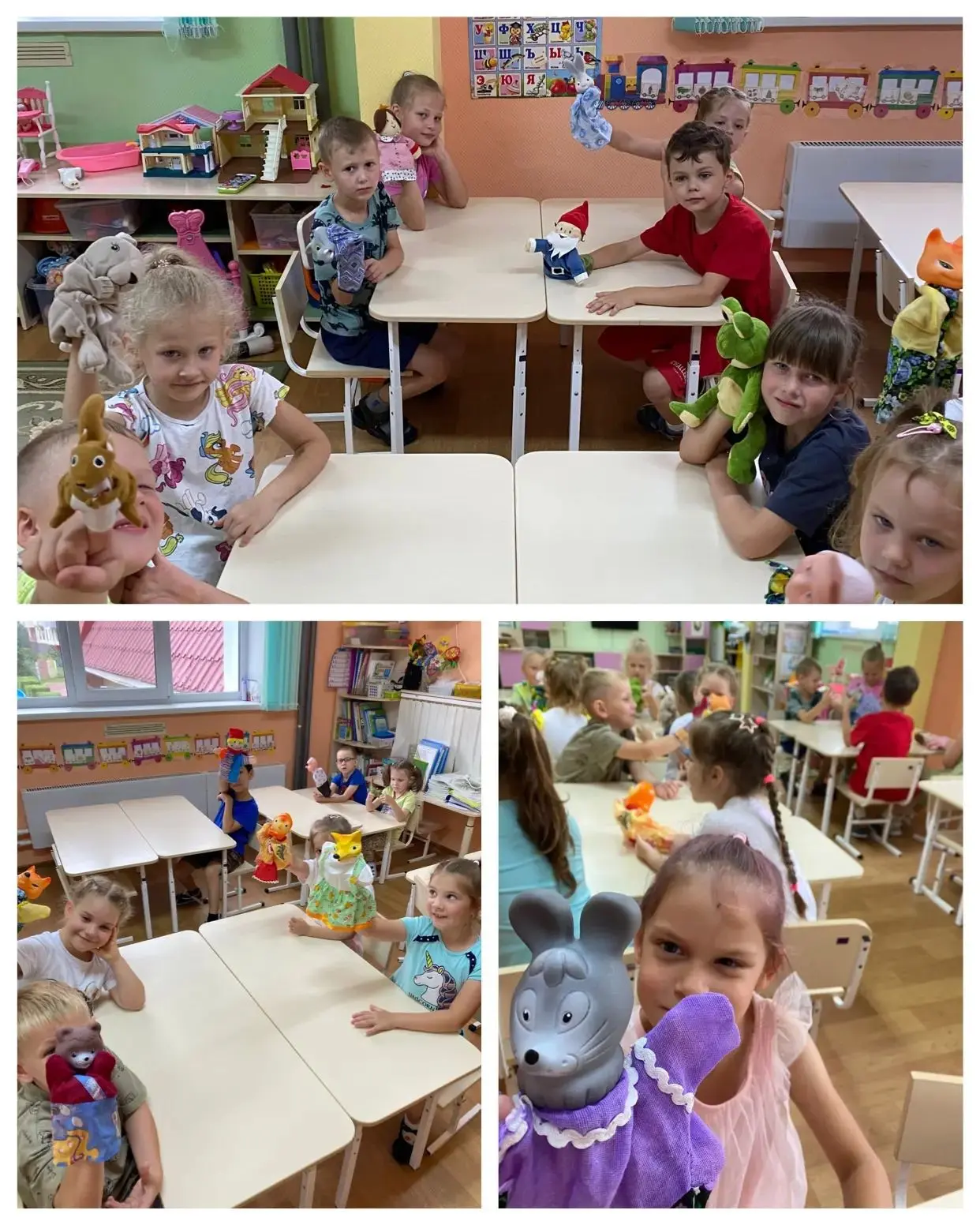 🌟Старшая группа , знакомство с разными видами театра. Сегодня к нам в группу приходили герои разных