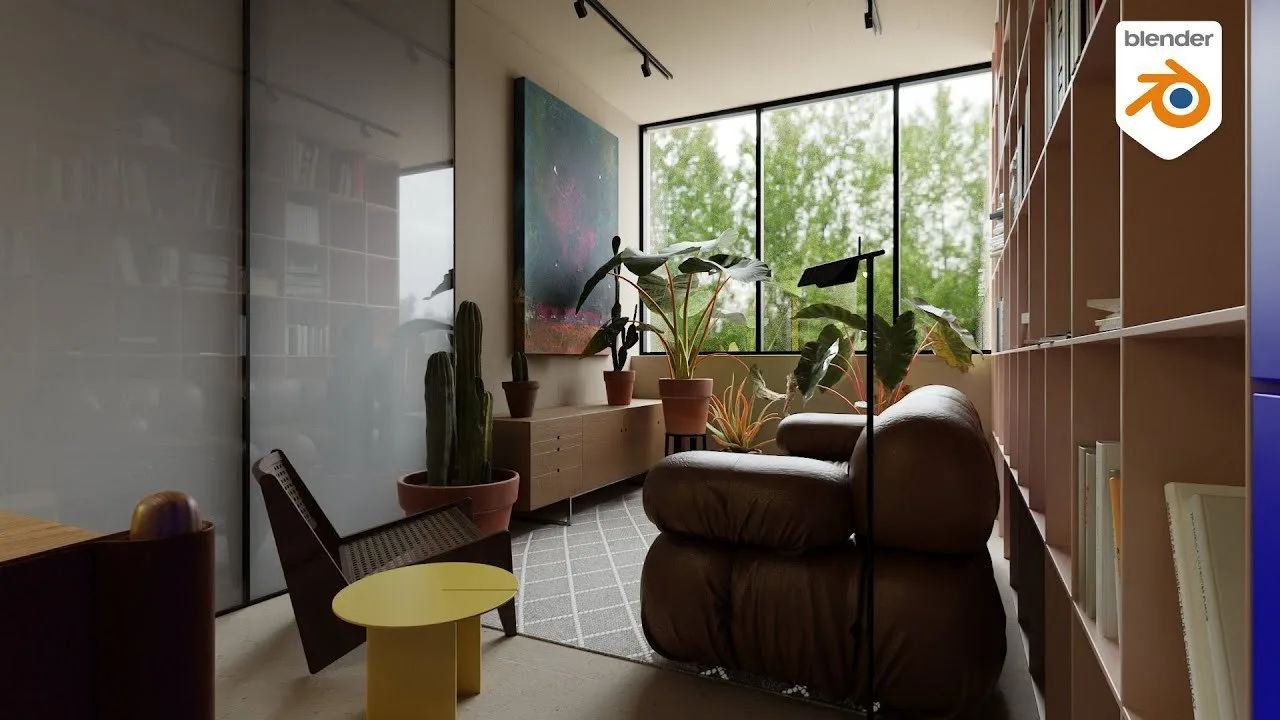 ℹ️ Interior Architecture Visualization in Blender