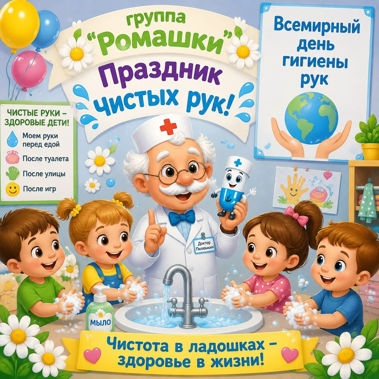 "Ромашки" и доктор Пилюлькин: Праздник чистых рук!