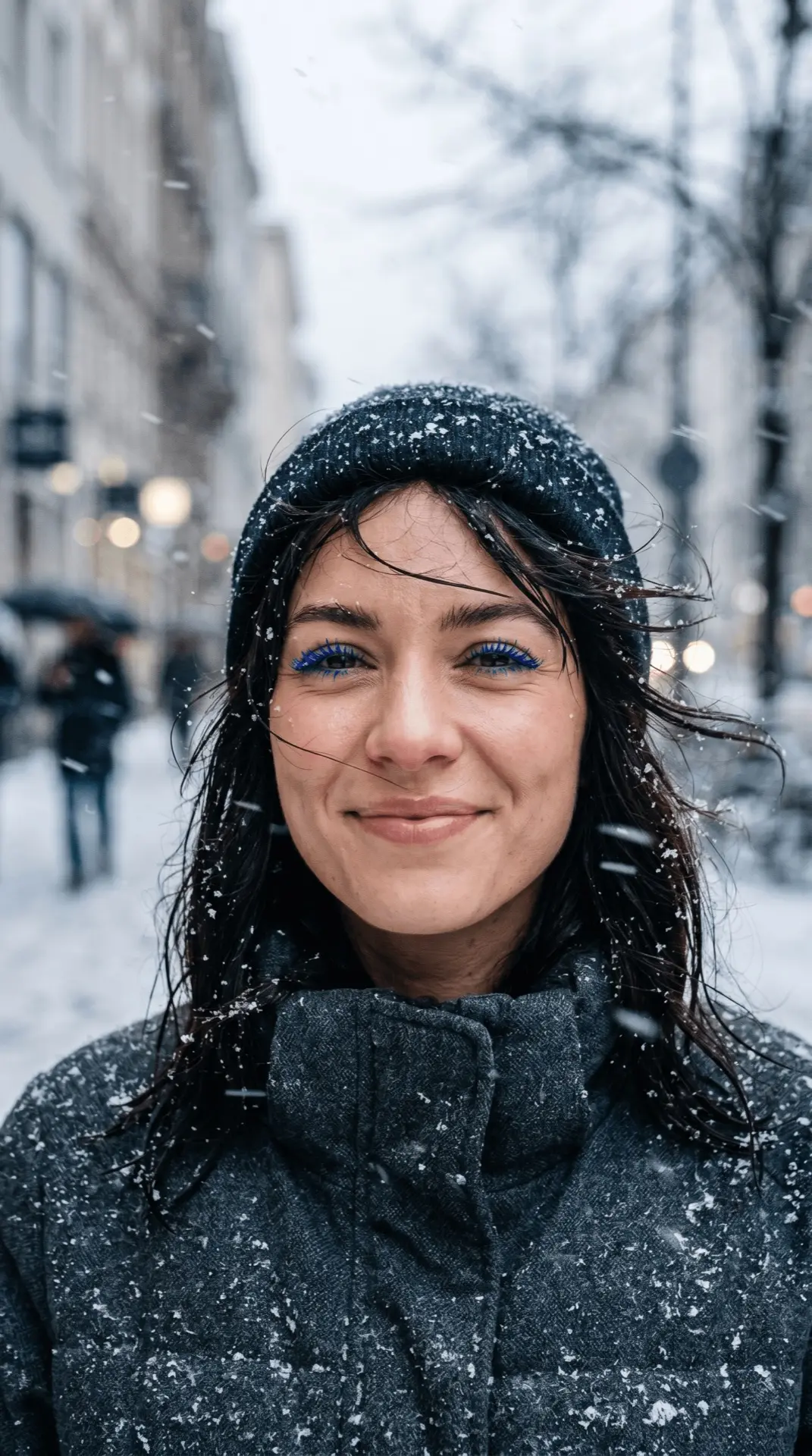 Когда Москва превращается в снежный шар 🌨 главное, чтобы тушь держалась.
