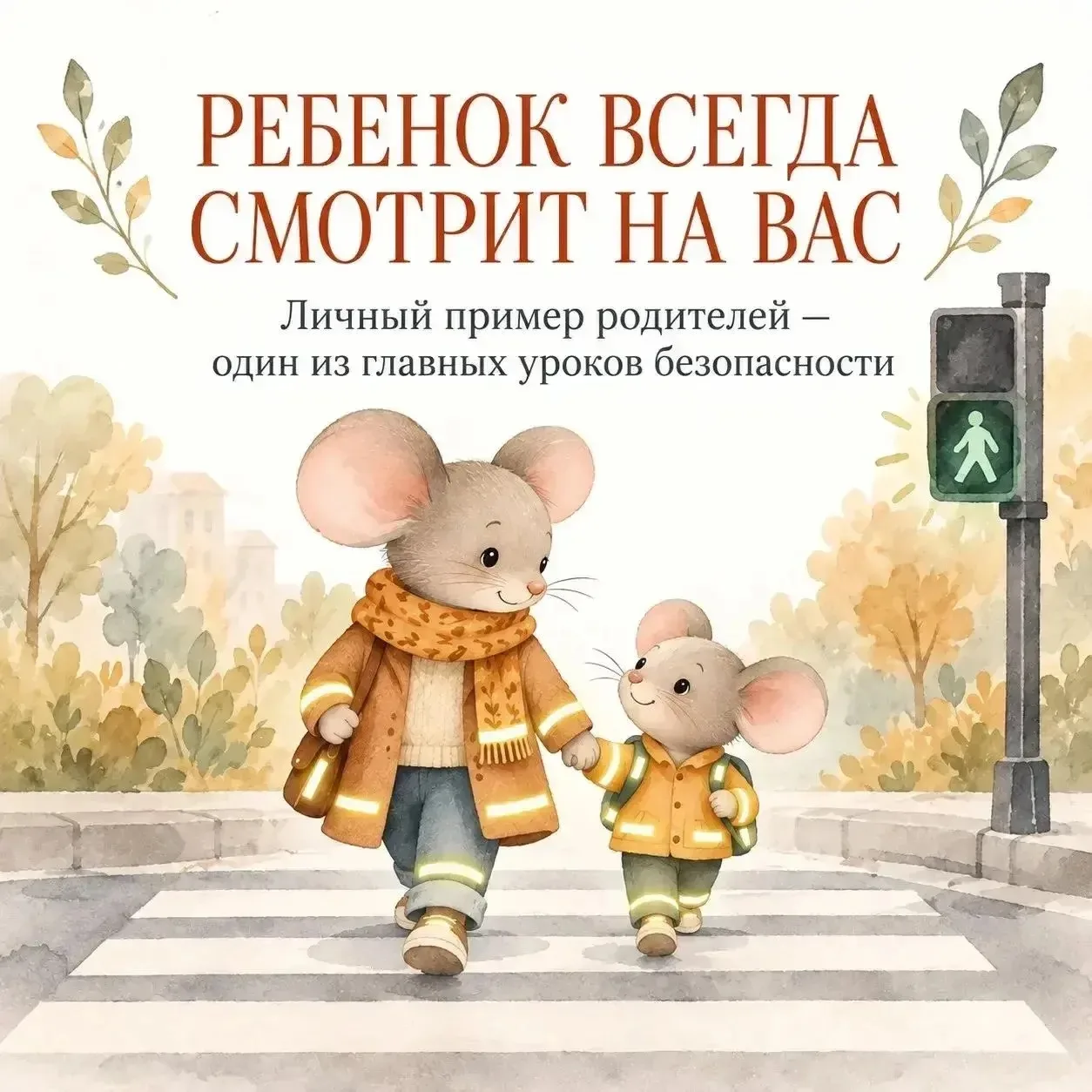 🚦 Безопасное поведение становится привычкой, когда ребенок видит его каждый день