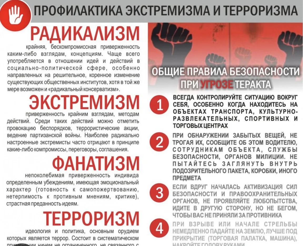 О проведении профилактики идеологии терроризма на территории РИ