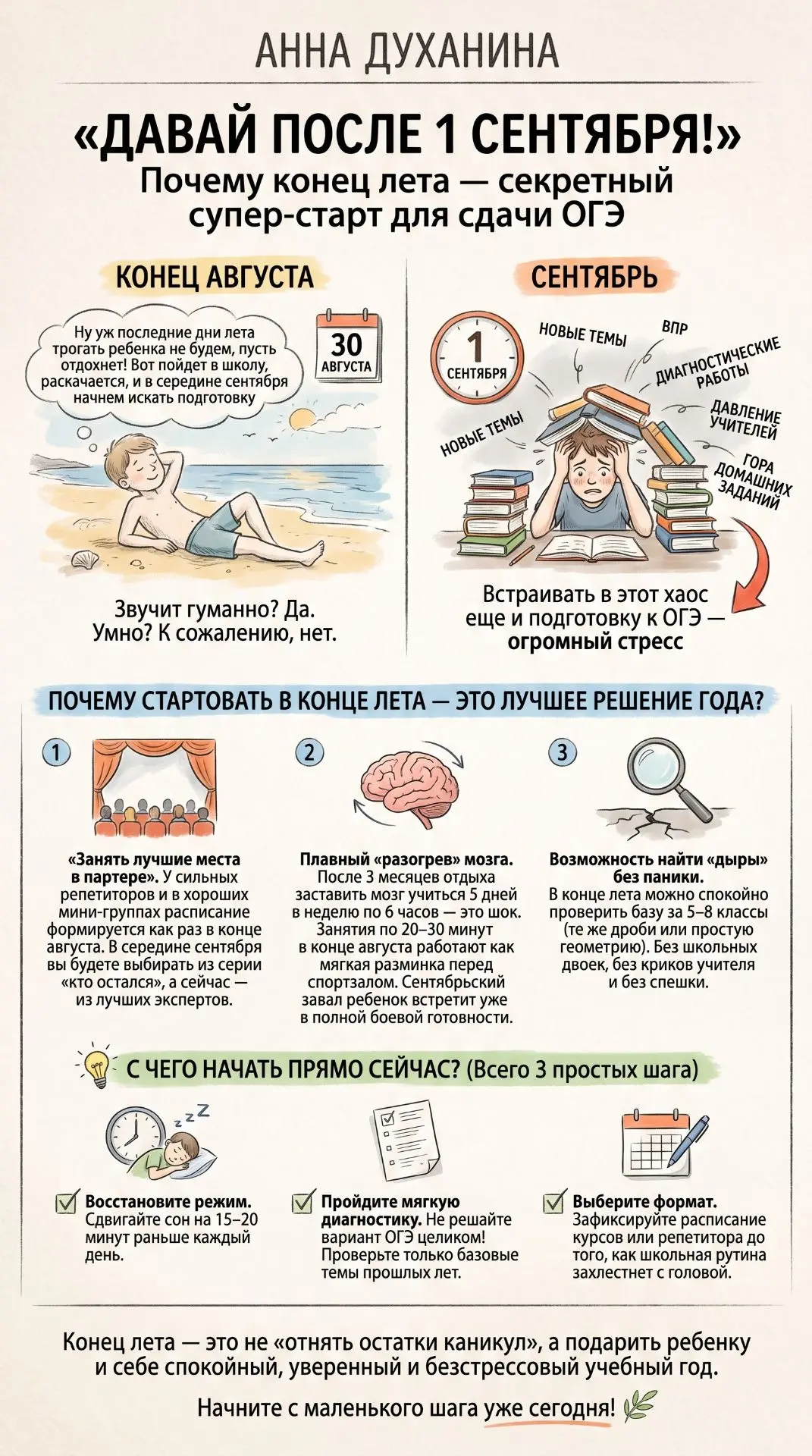 «Давай после 1 сентября!» Почему конец лета — секретный супер-старт для сдачи ОГЭ