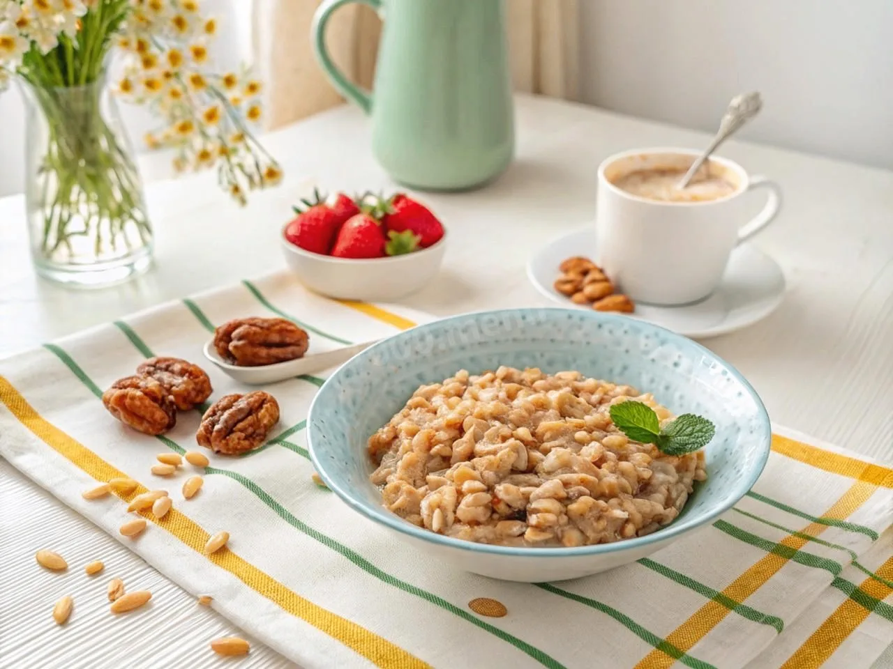 🍲Овсянку, так же как и для каши, для гарнира лучше всего заваривать кипятком.