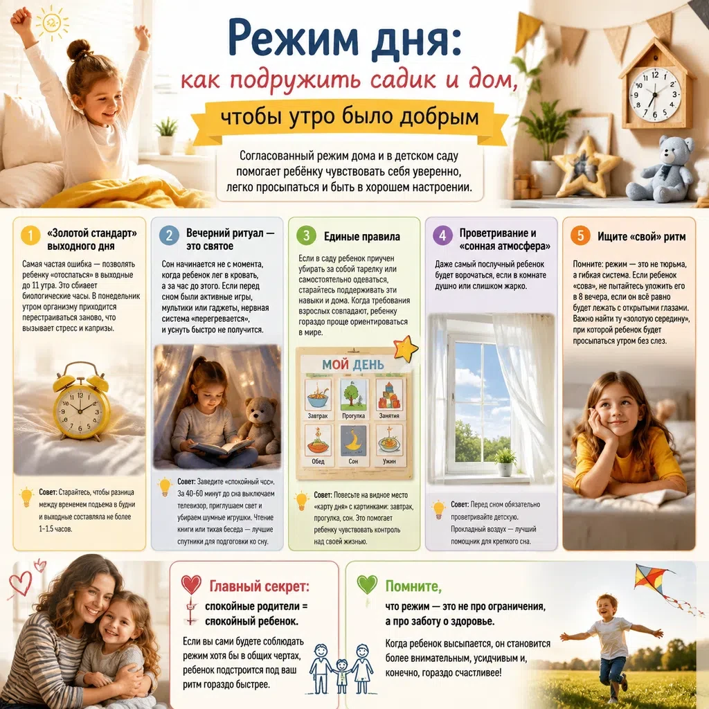 Многие родители замечают: в садике ребенок ест кашу и ложится на тихий час без споров, ...
