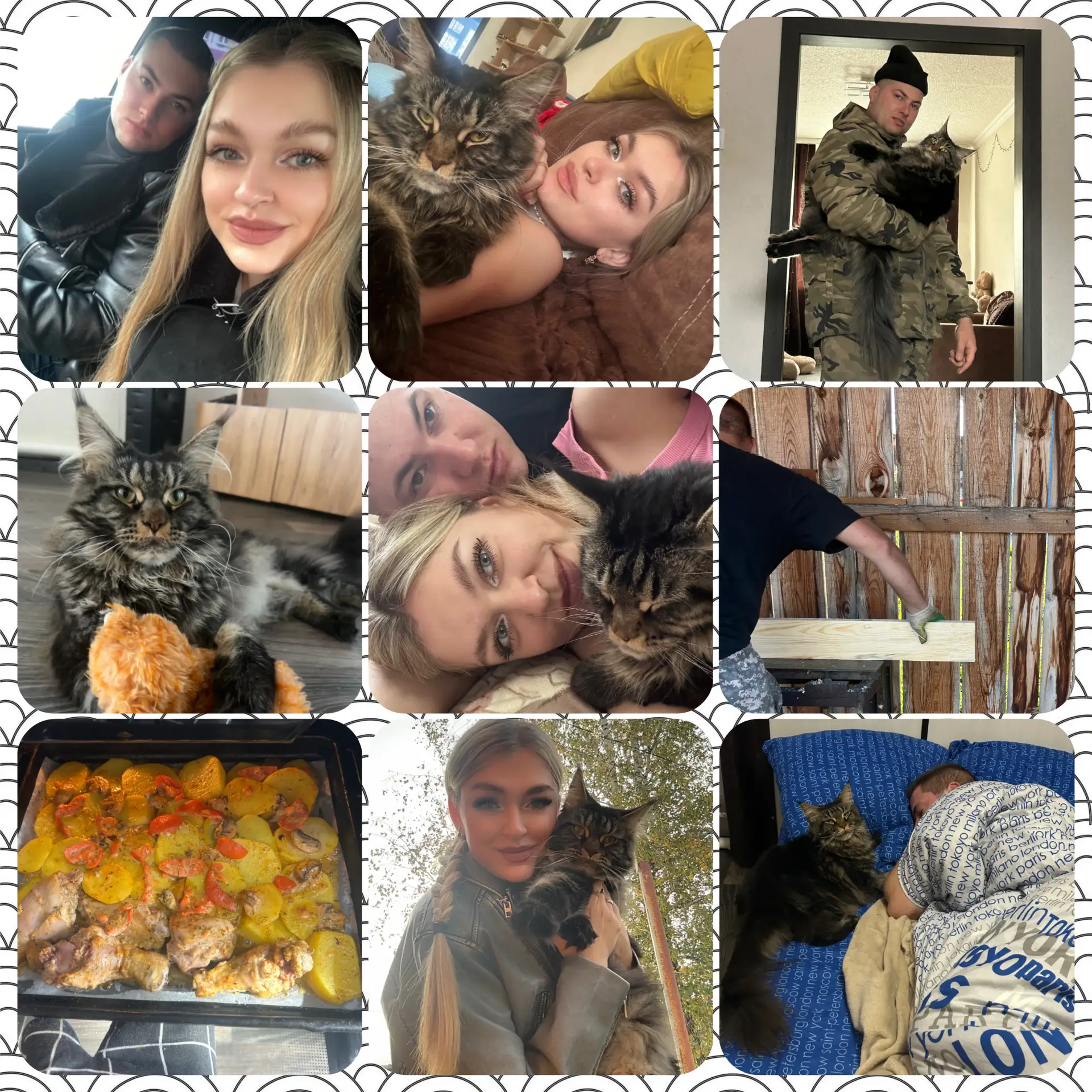 Счастливы вместе🥰🐈‍⬛