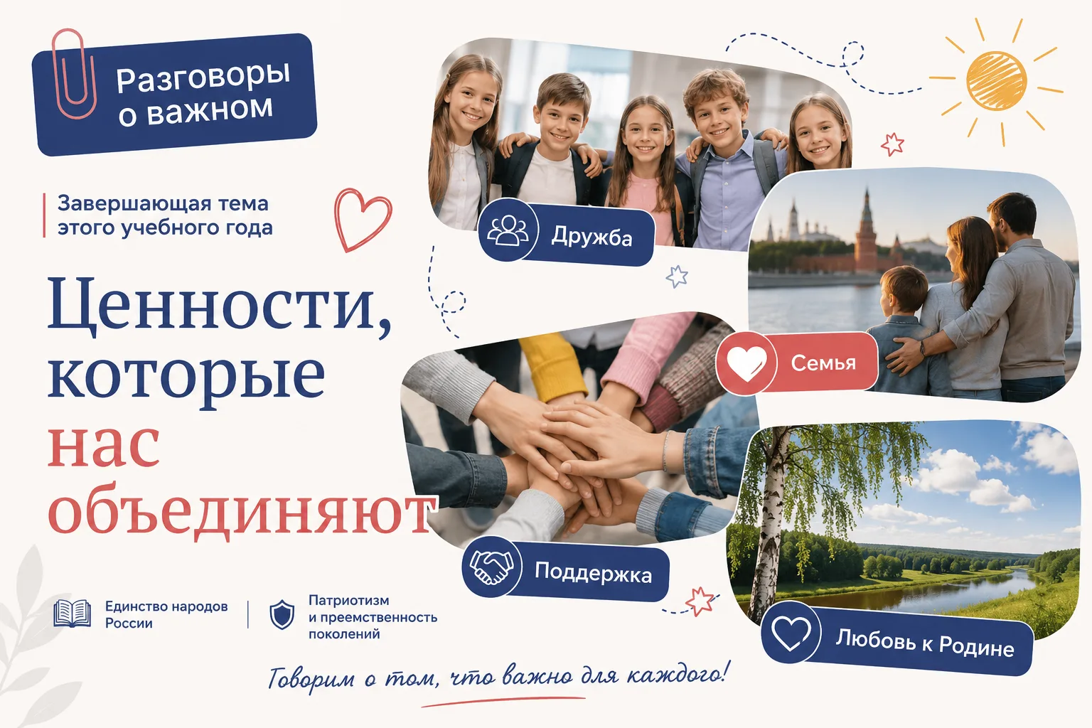 💫Завершающей темой занятий «Разговоры о важном» в этом учебном году стала тема «Ценнос...
