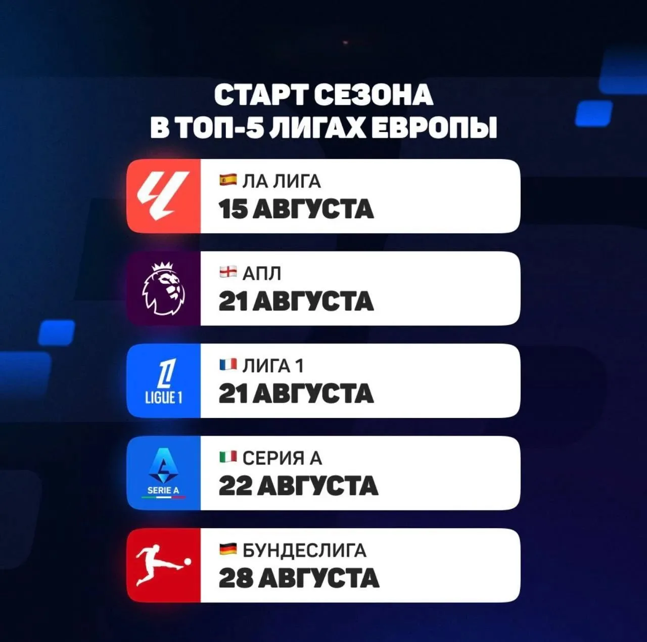 ⚡️ Уже скоро старт Европейских чемпионатов, забирай себе, чтобы не пропустить!