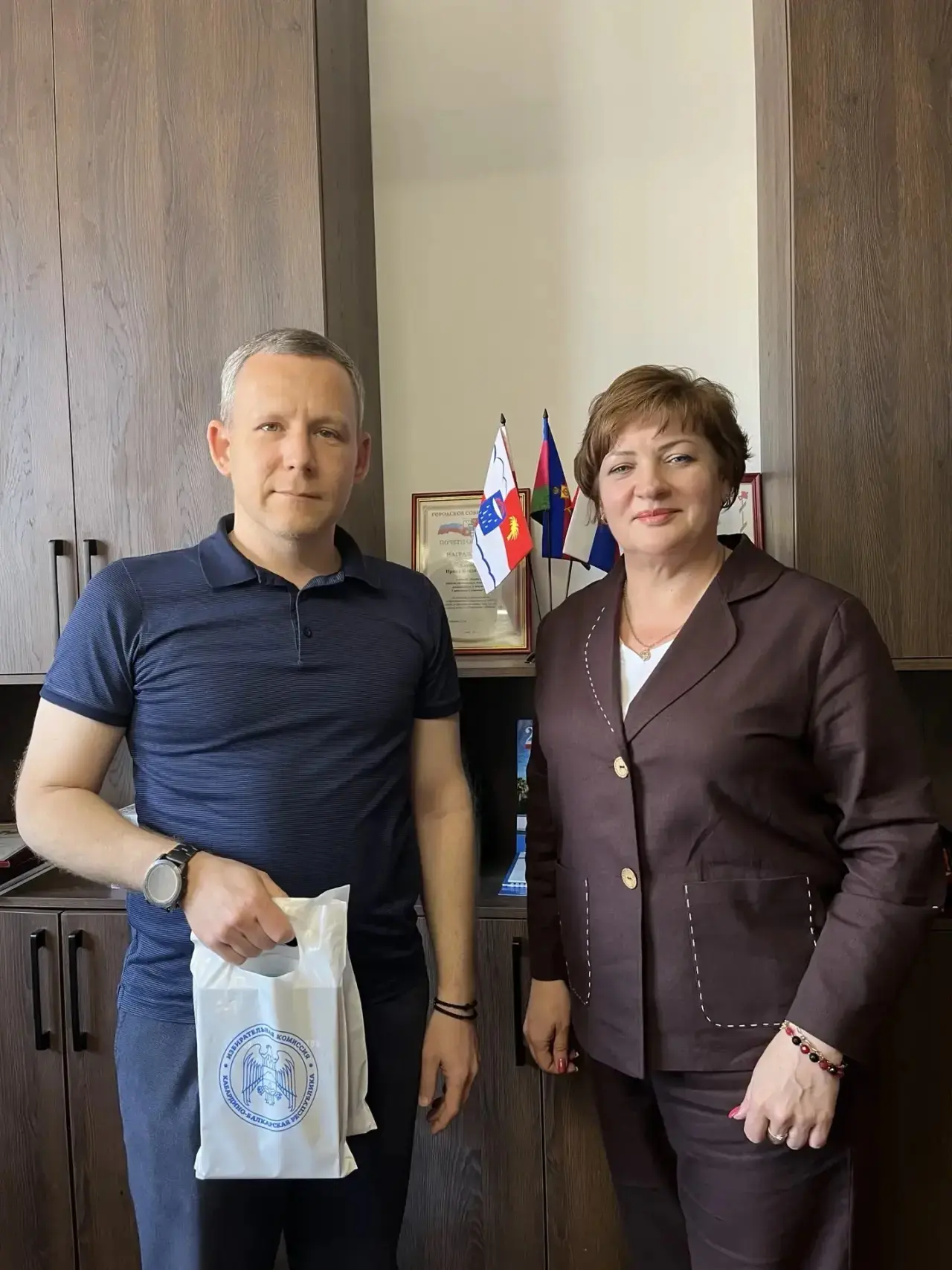 Председатель Майской ТИК Наталья Канаева провела рабочую встречу с заместителем председателя Лазарев