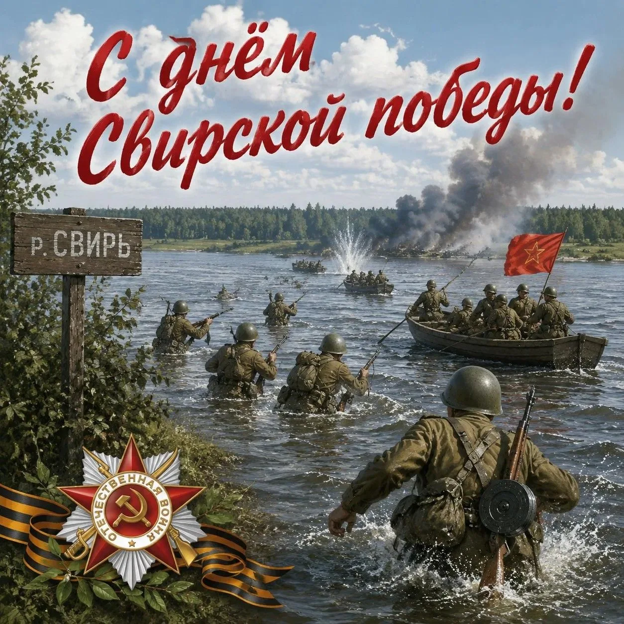 Накануне Дня Свирской победы.  19 июня мы отправились на Братское захоронение. Когда пришли туда, да