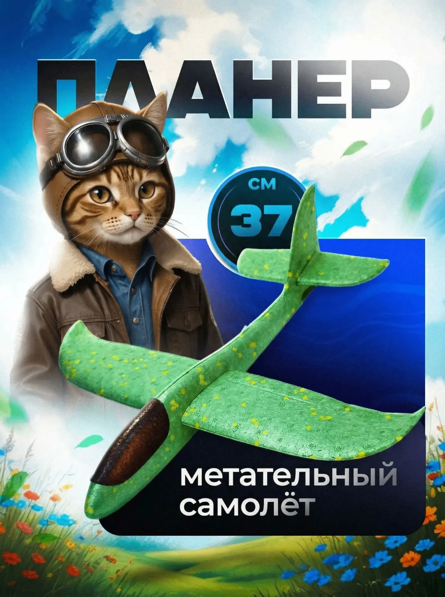 Взяли на прогулку и ребенок уже занят!

Лёгкий, пенопластовый, 37 см, собирается быстро: крылья вста