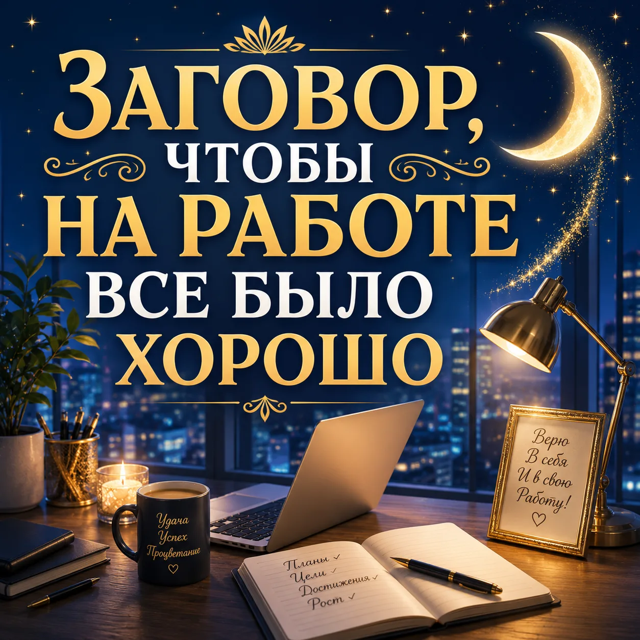 💃 Заговор, чтобы на работе всё было хорошо

Во время Растущей Луны найдите несколько минут тишины и