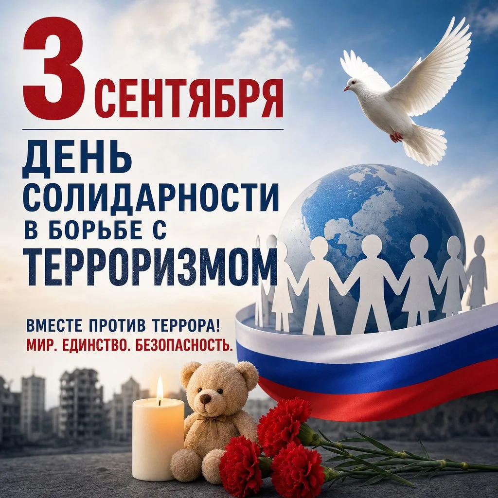 3 сентября — памятная дата, приуроченная к трагедии в Беслане (2004 год), когда в резул...