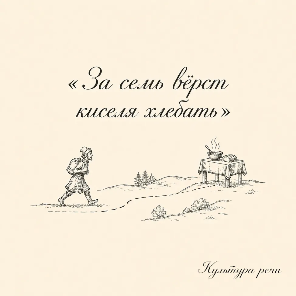 За семь вёрст киселя хлебать