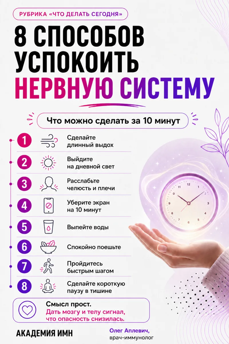 🧠 8 способов успокоить нервную систему за 10 минут
