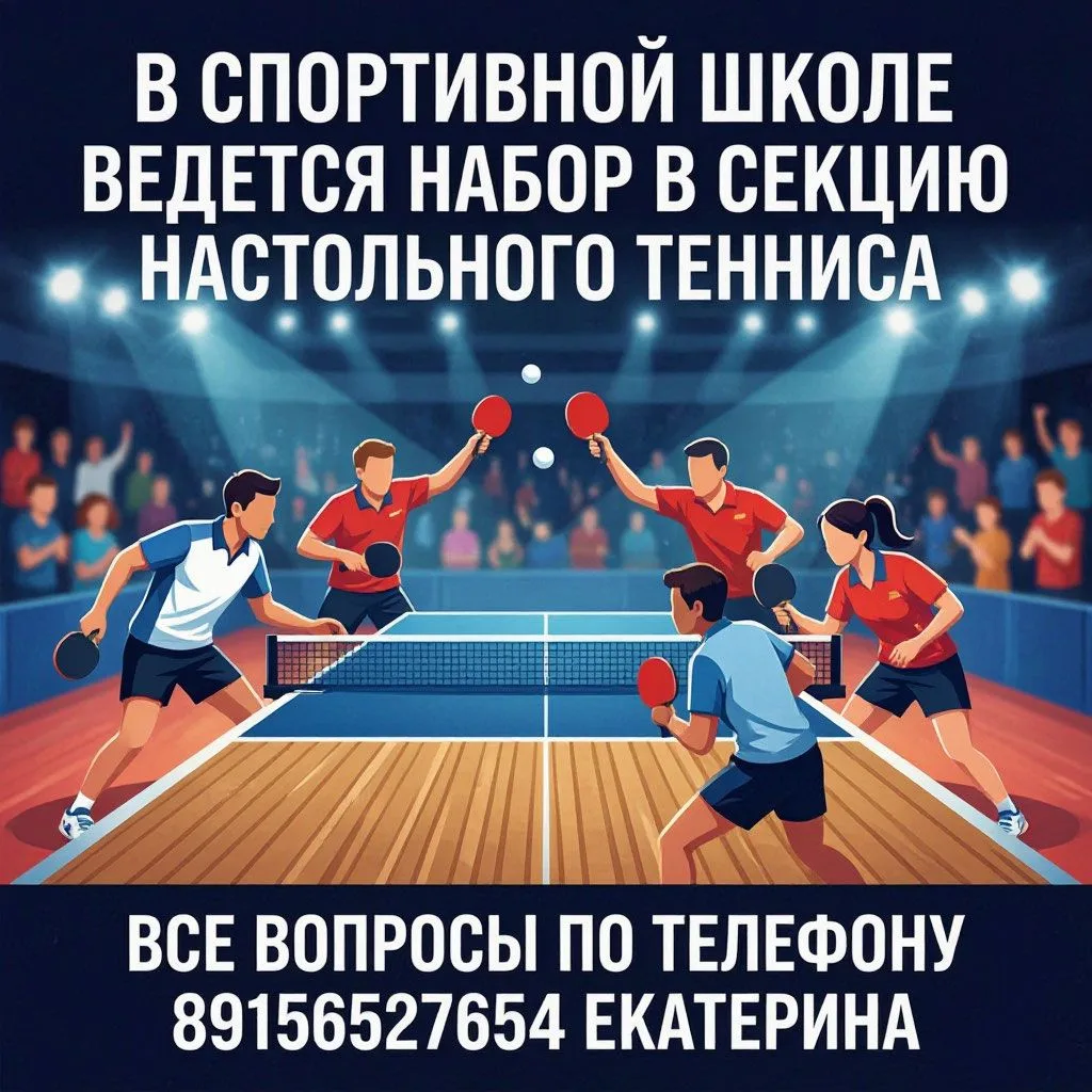🏓Открыт набор в секцию настольного тенниса! 🏓