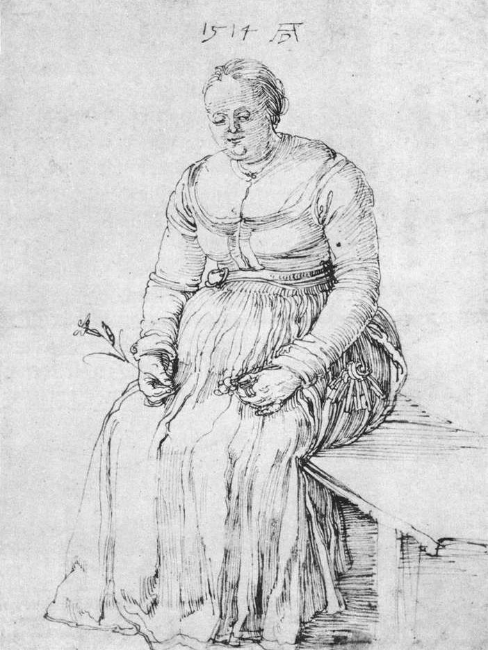 «Сидящая женщина» (Auf einer Bank sitzende Frau), 1514 г.
