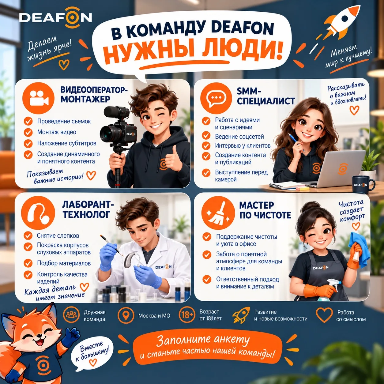 🔥Deafon растёт — и мы ищем новых людей в команду.