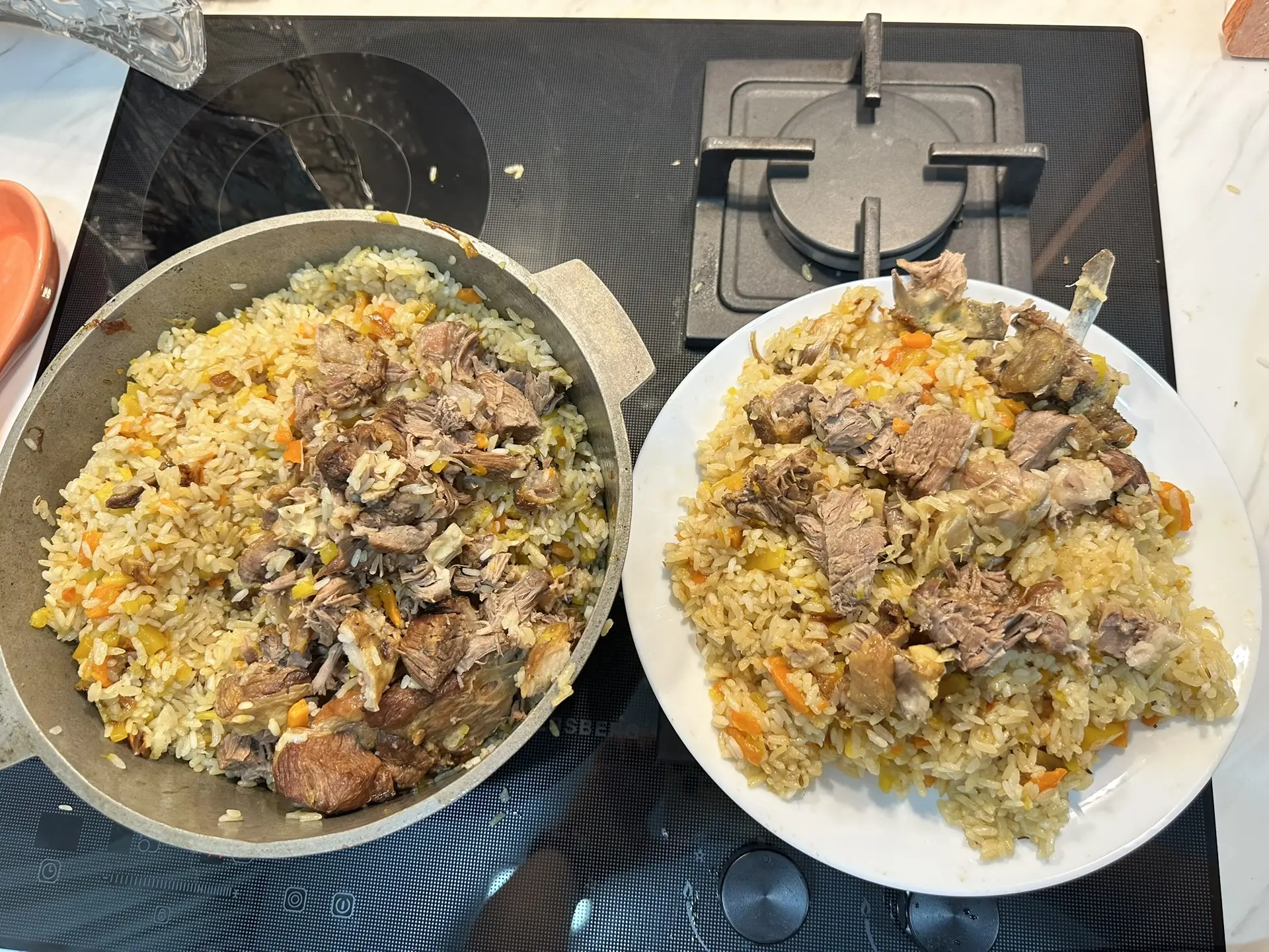 Когда папа приезжает - всегда в доме вкусный плов