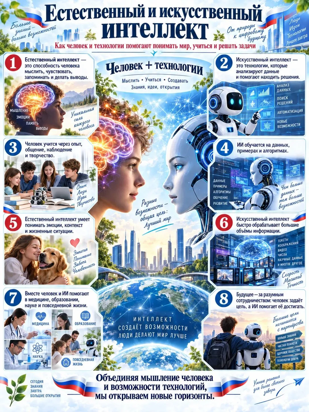 🧠 Естественный и искусственный интеллект: в чём разница и как они дополняют друг друга?