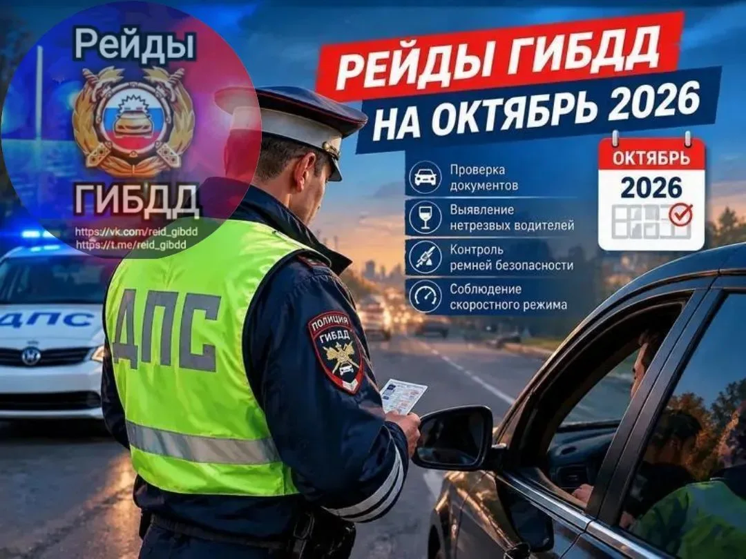 Рейды ГИБДД на Октябрь 2026 год 🚔