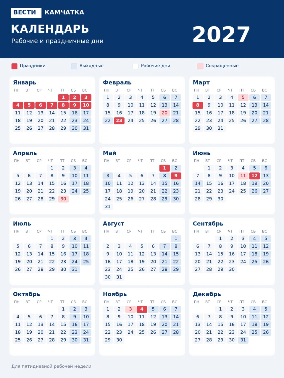 На Новый год отдыхаем 11 дней