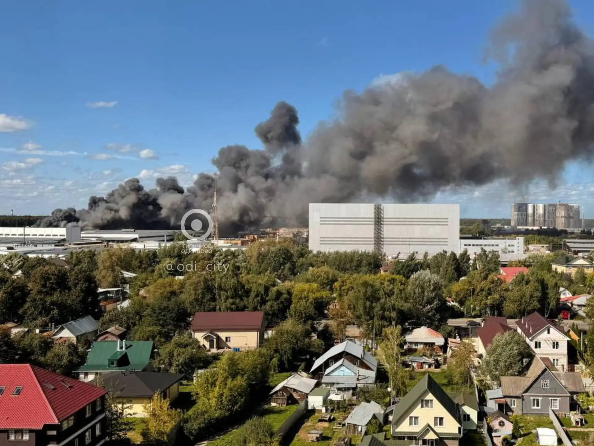 Крупный пожар в Подмосковье