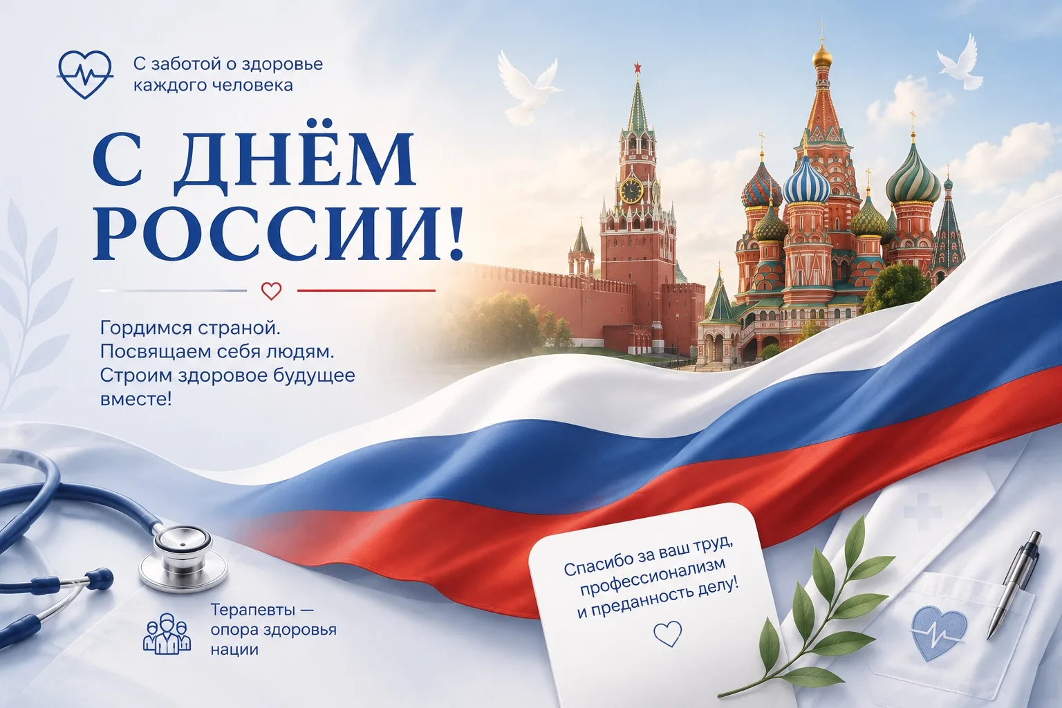 Уважаемые коллеги! 

Поздравляем вас с Днём России!

Спасибо за ваш ежедневный труд, профессионализм