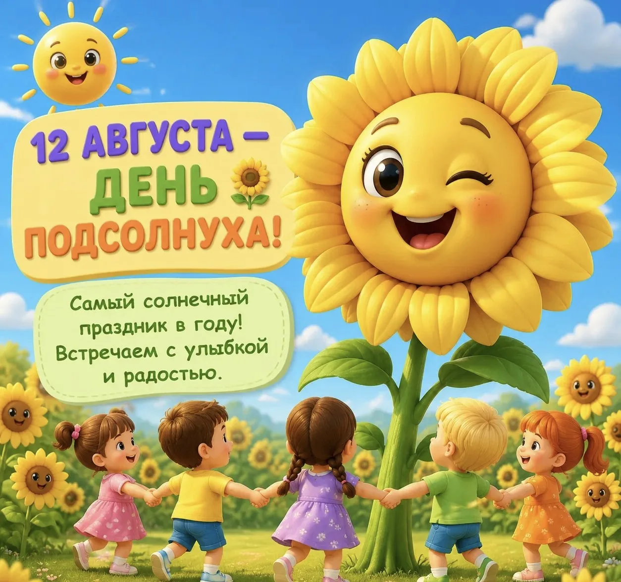 12 АВГУСТА — ДЕНЬ ПОДСОЛНУХА! 🌻