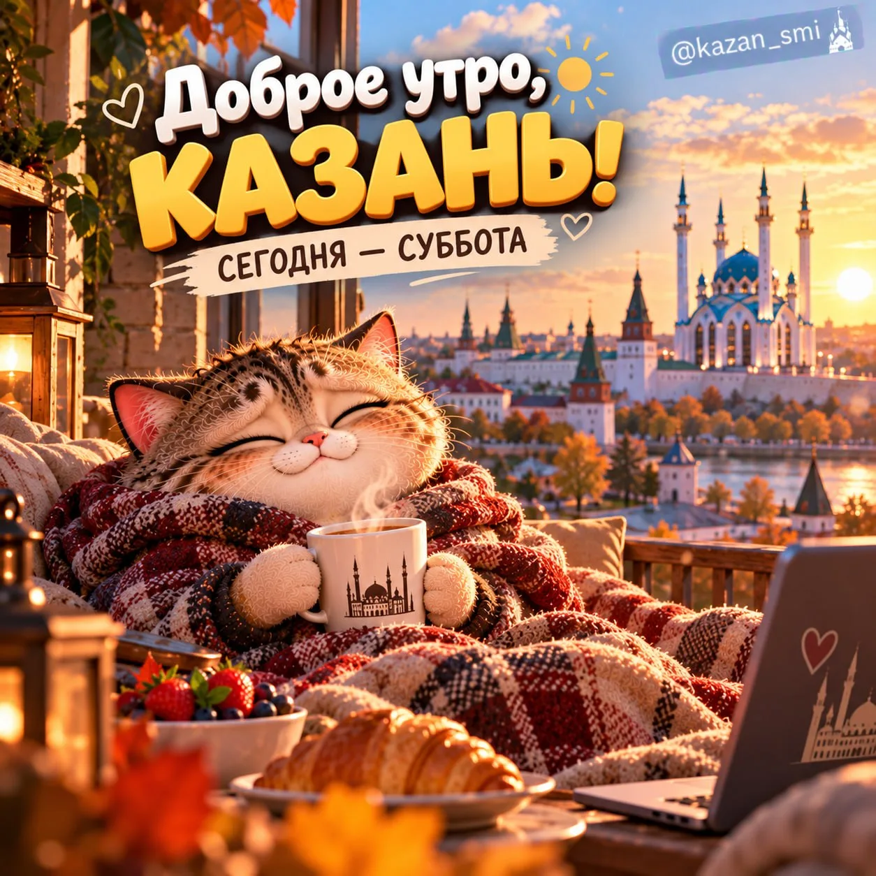 ☀️ Доброе утро, Казань! Сегодня — суббота