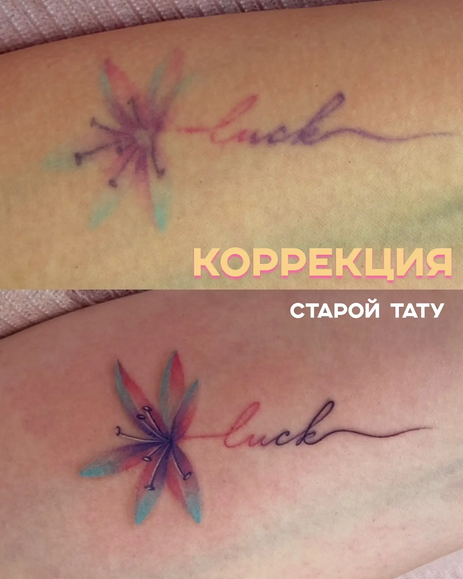 Вдохнули новую жизнь в старую тату 🌈