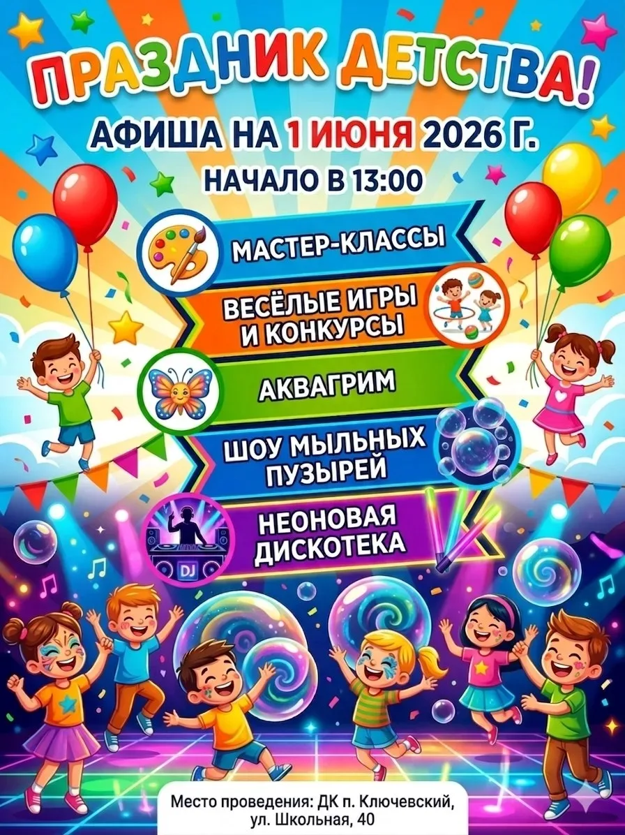 ☀️День защиты детей п. Ключевский
