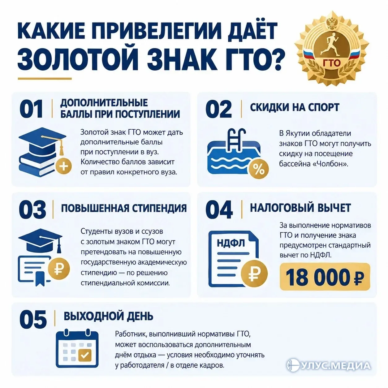 🥇 Что даёт золотой знак ГТО?
