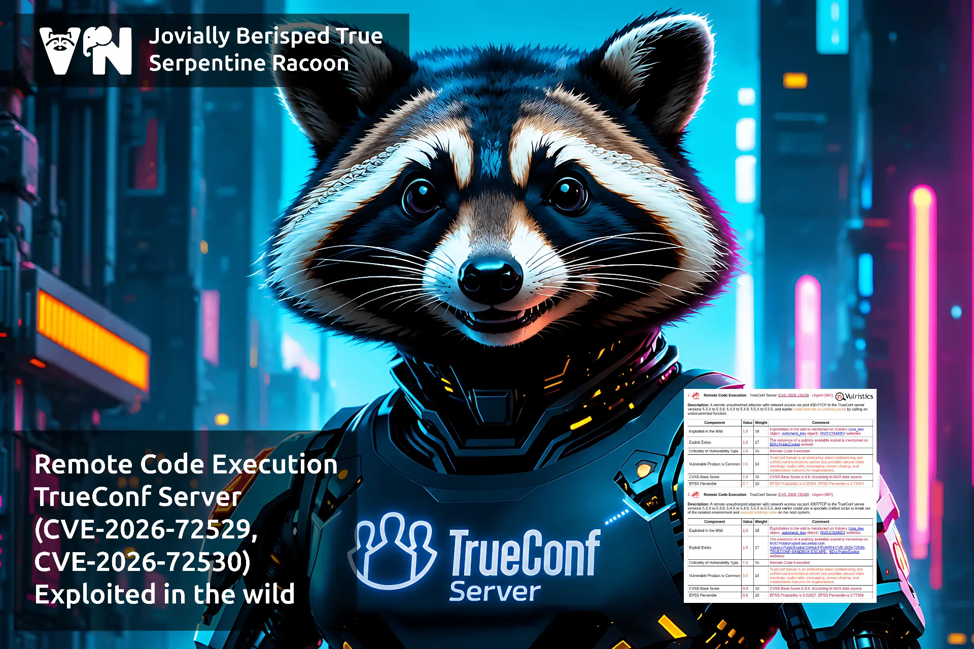 Про уязвимость Remote Code Execution - TrueConf Server (CVE-2026-72529, CVE-2026-72530)...