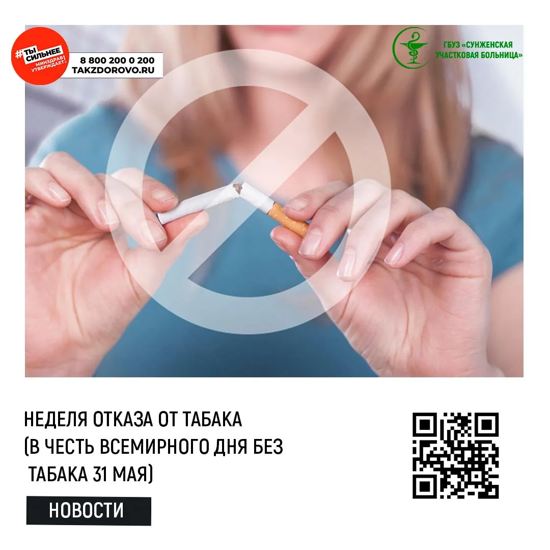 Курение остаётся одним из главных предотвратимых факторов риска хронических неинфекцион...