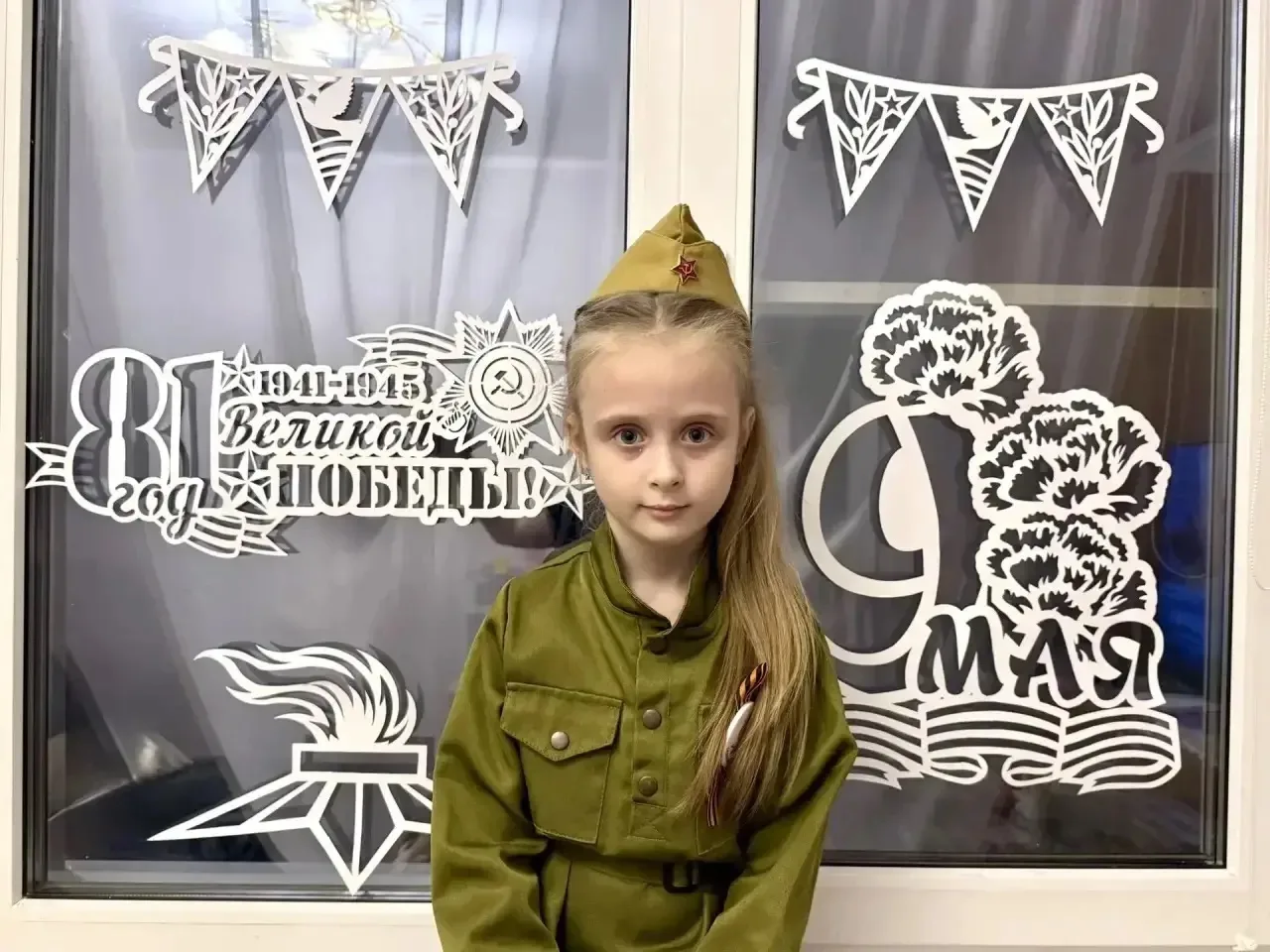 Акция «Окна Победы» Роговая Полина 1А класс #нацпроектмолодежь01  #МолодежьАдыгеи 📩  Присоединяйтесь