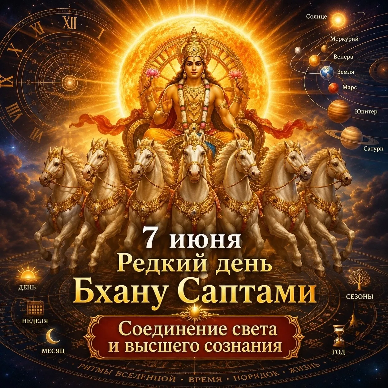 ✨7.06. СОЛНЦЕ И ПУРУШОТТАМА: РЕДКОЕ СОЕДИНЕНИЕ СВЕТА И ВЫСШЕГО СОЗНАНИЯ