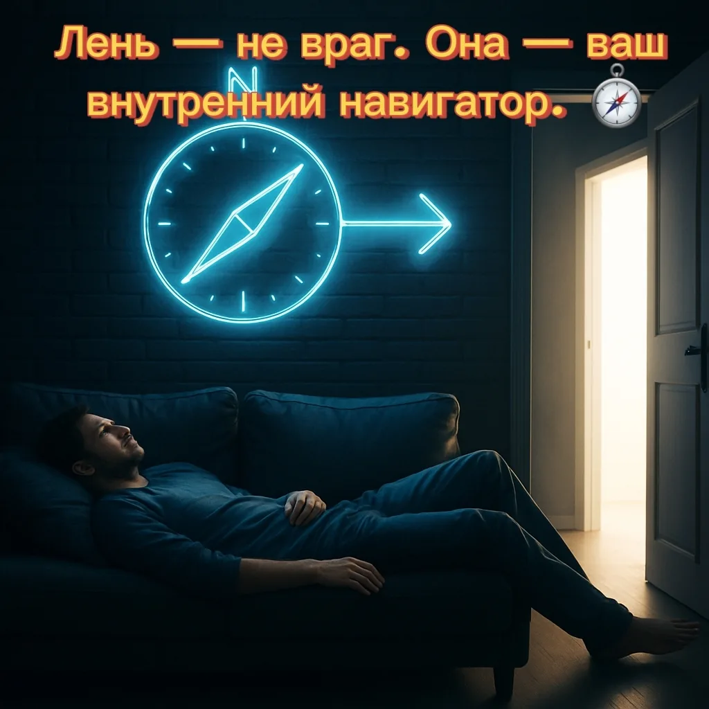 Лень — не враг. Она — ваш внутренний навигатор. 🧭