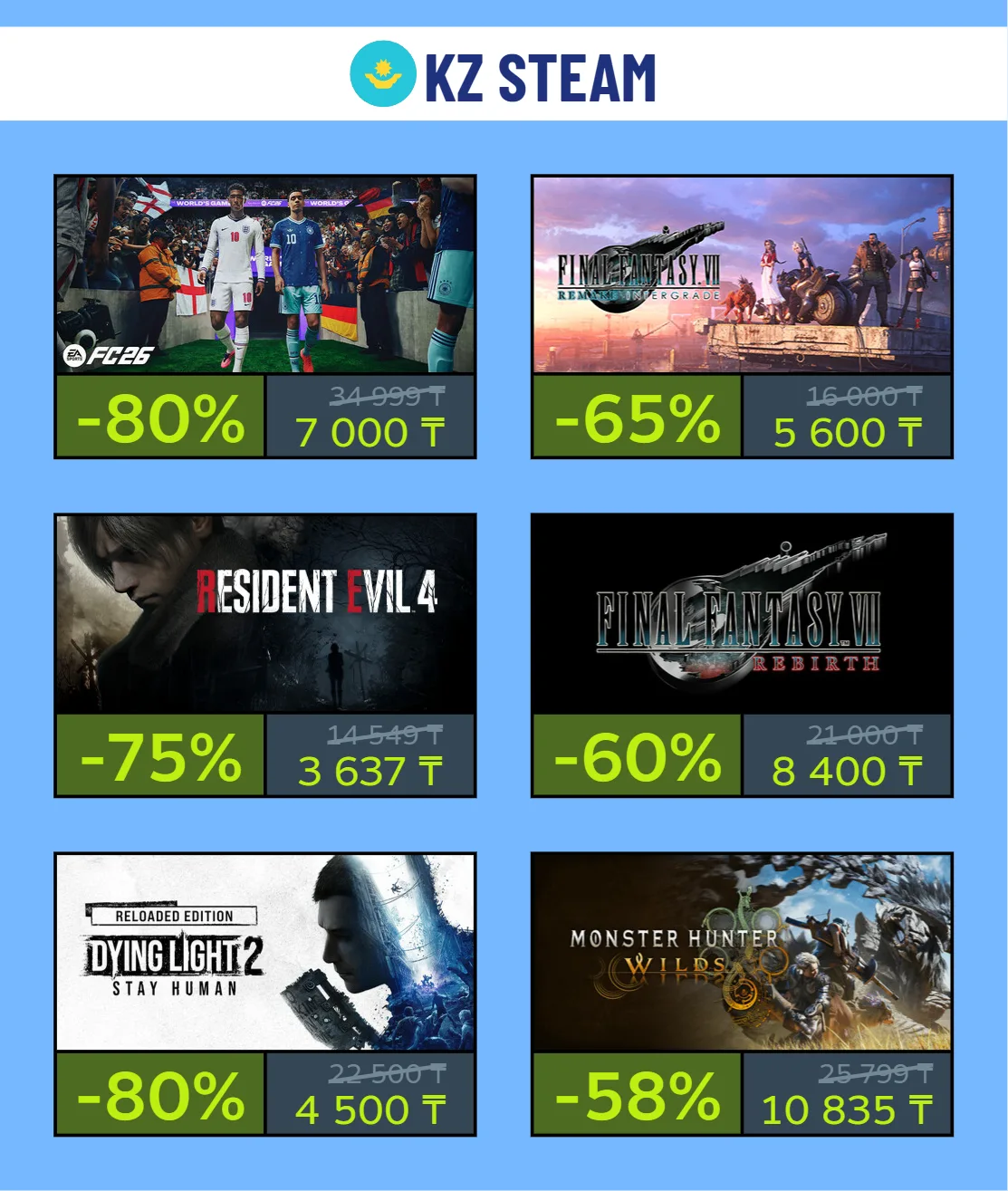 🇰🇿 Скидки на выходных в KZ Steam