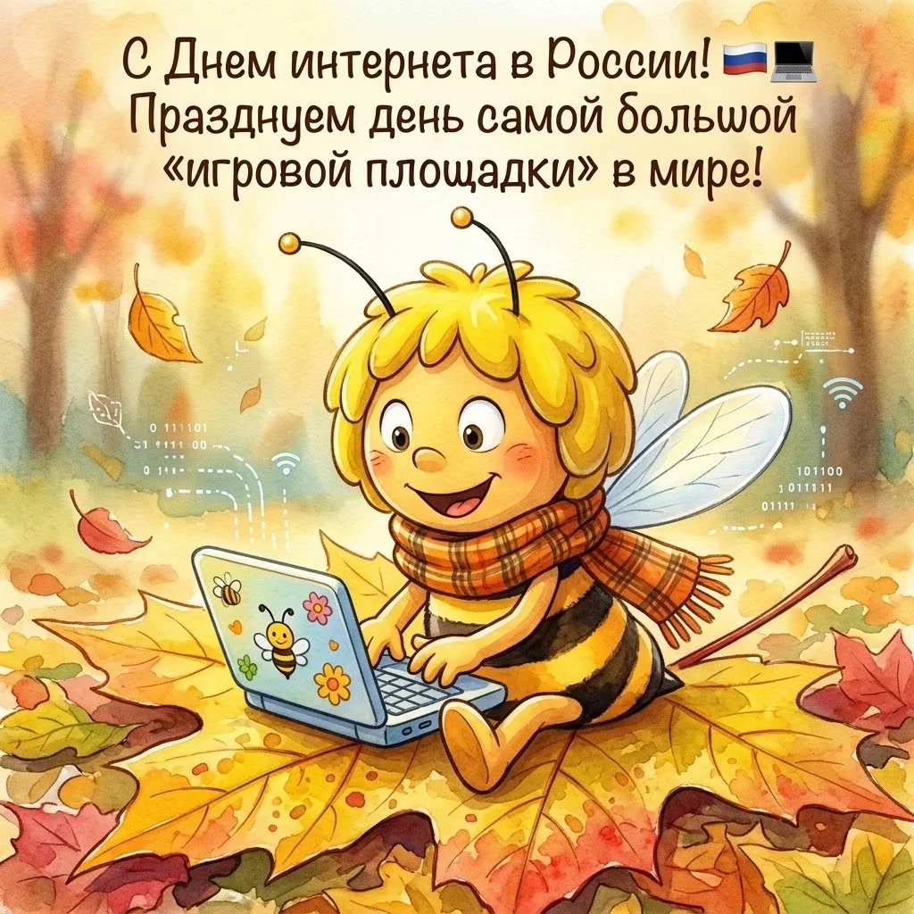 🌐 С Днем интернета в России, дорогие родители и наши маленькие исследователи! 🇷🇺💻