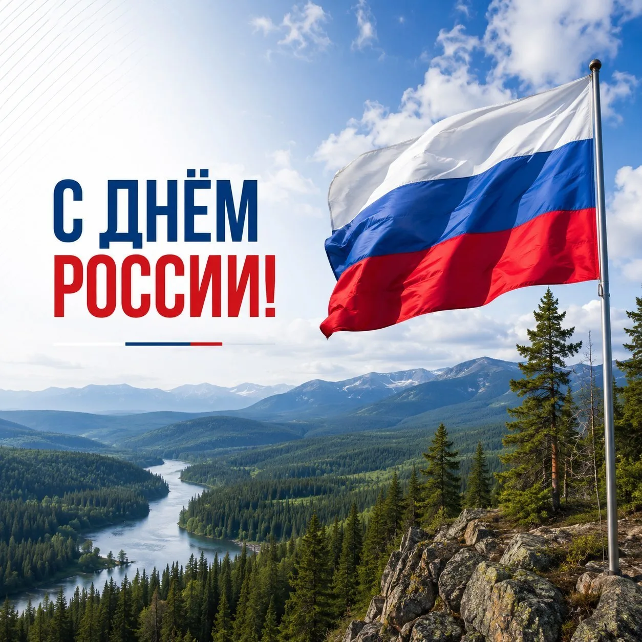 Анатолий Серышев поздравил сибиряков с Днем России.
