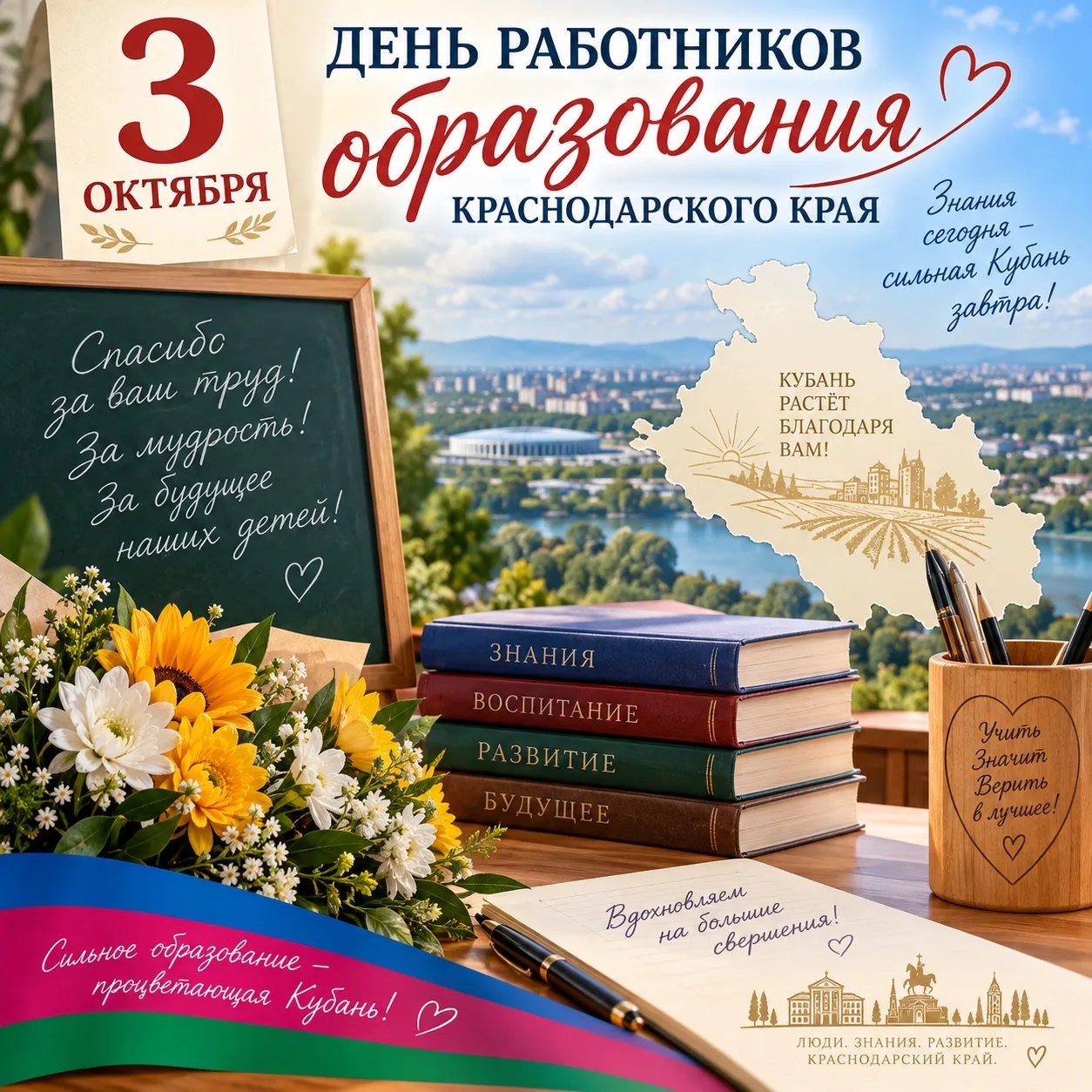 С Днем работников образования Краснодарского края! 📚✨