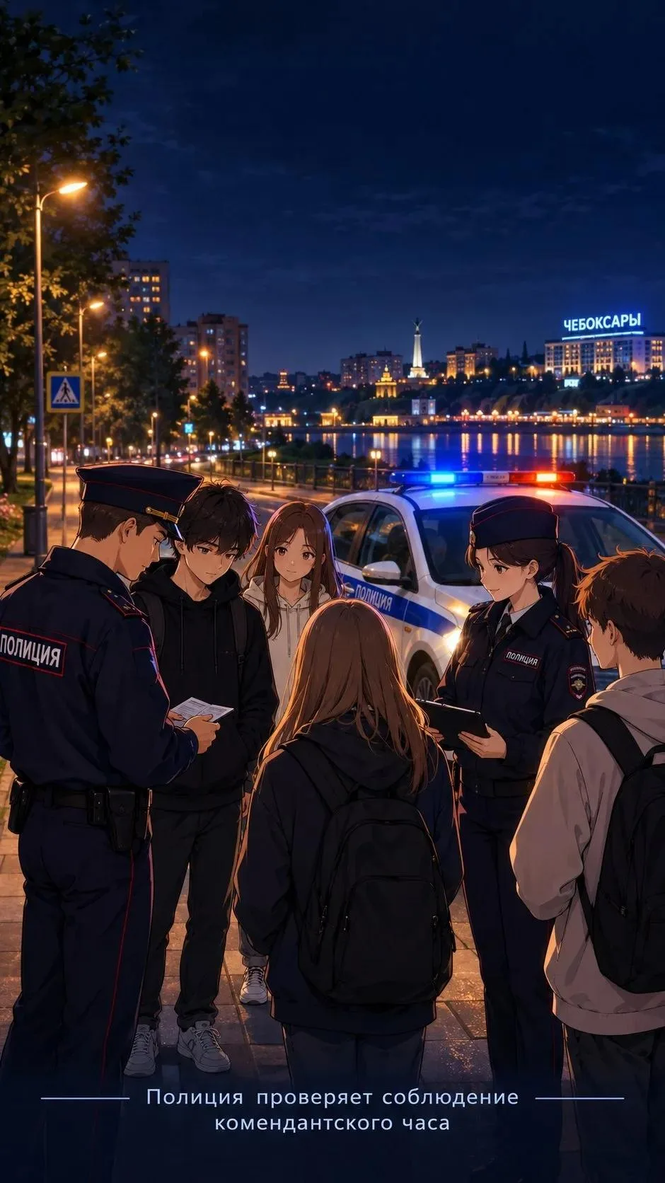 В Чебоксарах полицейские провели ОПМ «Ночной город» и выявили четверых подростков, нару...