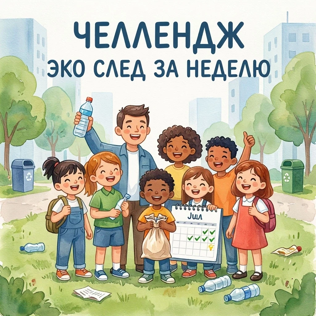 🌱«Челлендж „Эко‑след за неделю“: маленькие шаги — большая польза!» 

Мы часто думаем, что спасти пл