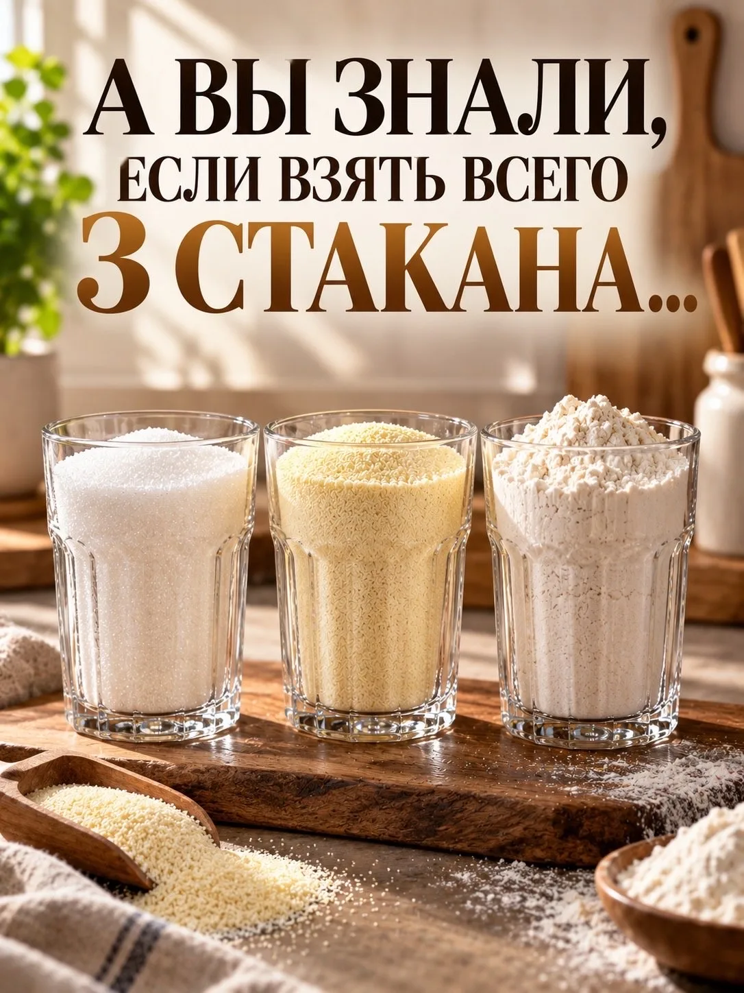 Пирог «Три стакана» не зря стал таким популярным! Минимум возни, никакого замешивания т...